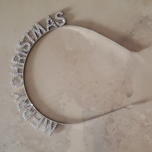 Merry Christmas Rhinestone Headband nwot